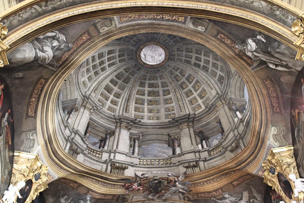 Piaristenkirche, Deckenfresko von Christoph Tausch, 1712 (Scheinkuppel).